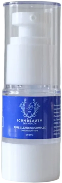 Очищающий гель Pure Cleansing Complex Icon Beauty для лица, шеи и декольте — мягкое средство для очищения и ухода за кожей, устраняет акне, комедоны, черные точки, раздражения, покраснения, сухость, неровный цвет и тусклость, подходит беременным, подросткам, после пилинга и чистки